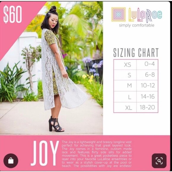 Lularoe Joy Long Vest Women's Size Large Duster, Cardigan Sweater Scottie Dog‎ - Picture 10 of 10